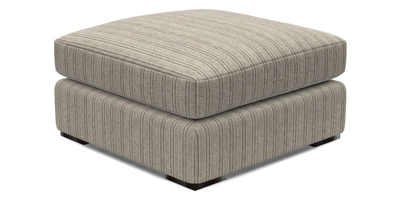 Stockbridge Combi Footstool in Two Tone Plain Biscuit