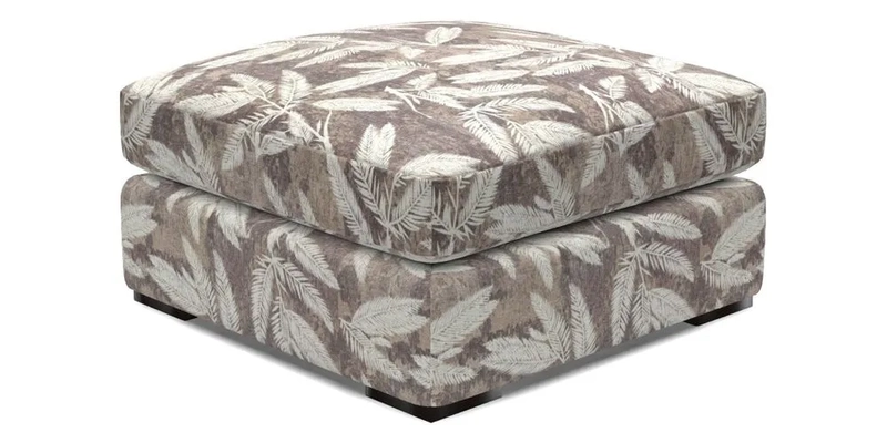 Stockbridge Combi Footstool in Two Tone Plain Biscuit