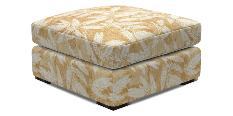 Stockbridge Combi Footstool in Two Tone Plain Biscuit