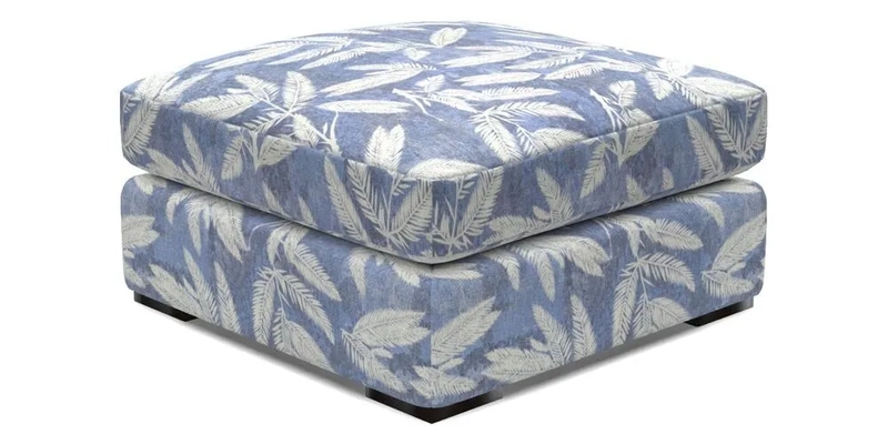 Stockbridge Combi Footstool in Two Tone Plain Biscuit