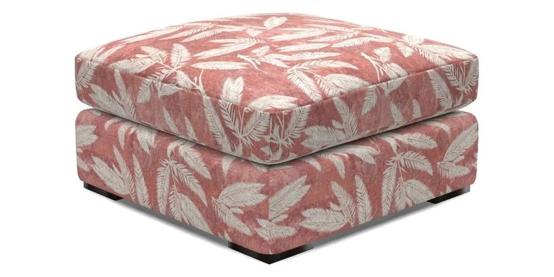 Stockbridge Combi Footstool in Two Tone Plain Biscuit