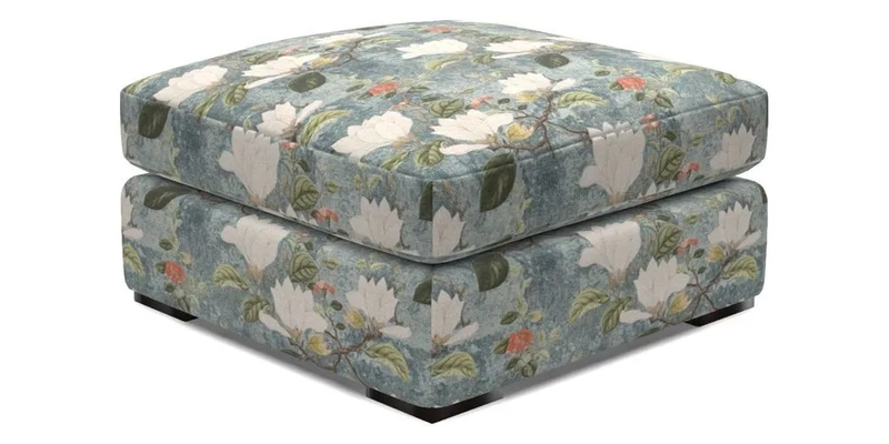 Stockbridge Combi Footstool in Two Tone Plain Biscuit