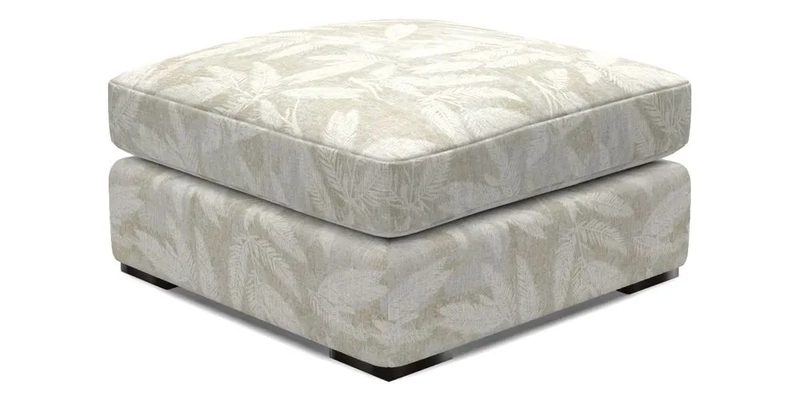 Stockbridge Combi Footstool in Two Tone Plain Biscuit
