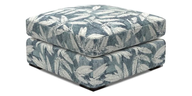 Stockbridge Combi Footstool in Two Tone Plain Biscuit