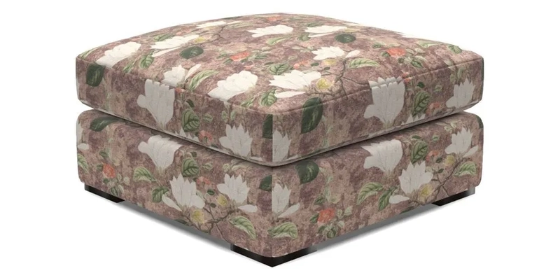 Stockbridge Combi Footstool in Two Tone Plain Biscuit