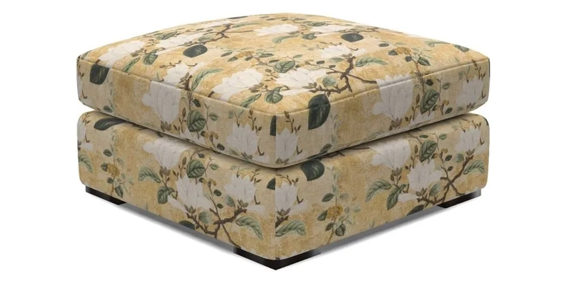 Stockbridge Combi Footstool in Two Tone Plain Biscuit