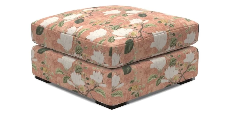 Stockbridge Combi Footstool in Two Tone Plain Biscuit