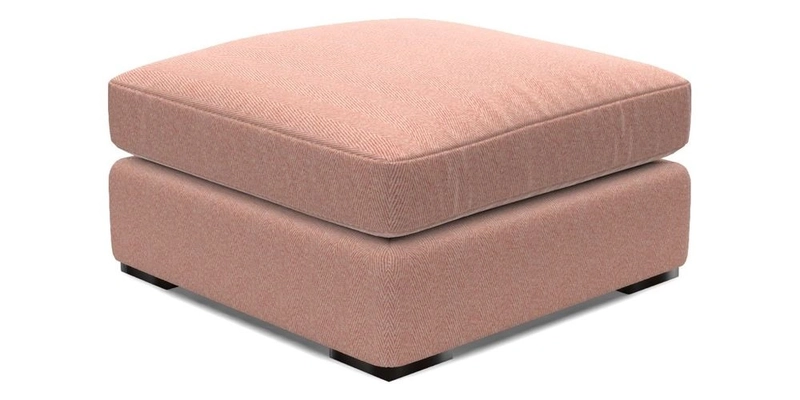 Stockbridge Combi Footstool in Two Tone Plain Biscuit