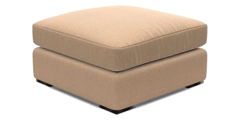 Stockbridge Combi Footstool in Two Tone Plain Biscuit