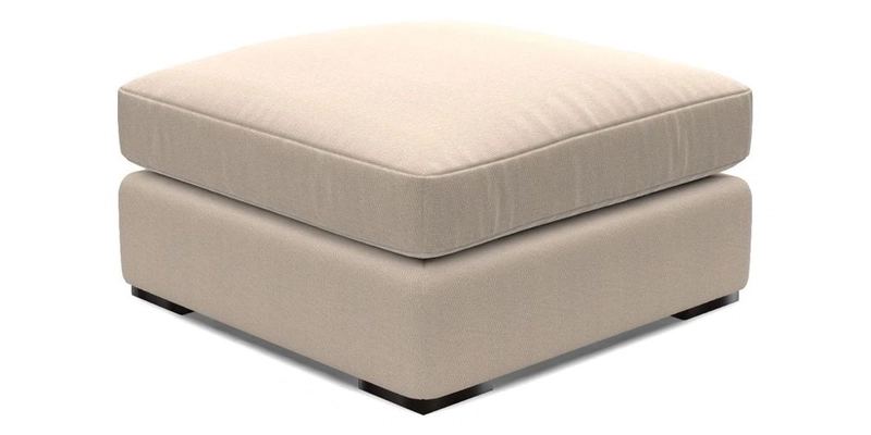 Stockbridge Combi Footstool in Two Tone Plain Biscuit