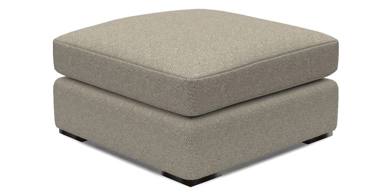 Stockbridge Combi Footstool in Two Tone Plain Biscuit