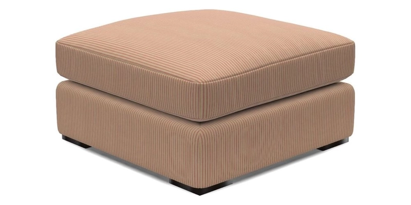 Stockbridge Combi Footstool in Two Tone Plain Biscuit