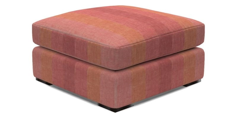 Stockbridge Combi Footstool in Two Tone Plain Biscuit