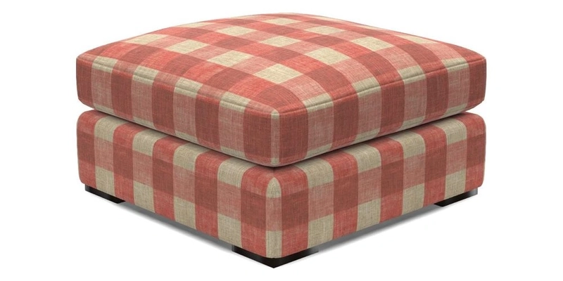 Stockbridge Combi Footstool in Two Tone Plain Biscuit