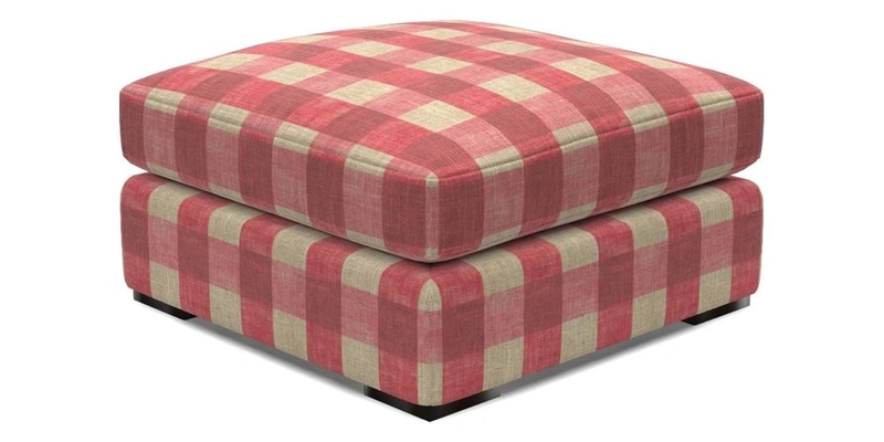 Stockbridge Combi Footstool in Two Tone Plain Biscuit