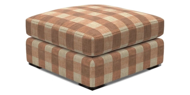Stockbridge Combi Footstool in Two Tone Plain Biscuit
