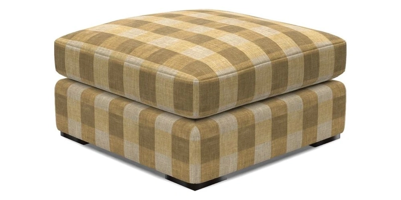 Stockbridge Combi Footstool in Two Tone Plain Biscuit