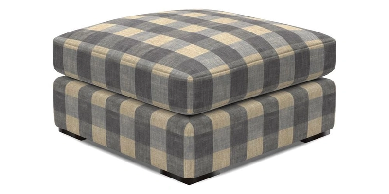 Stockbridge Combi Footstool in Two Tone Plain Biscuit