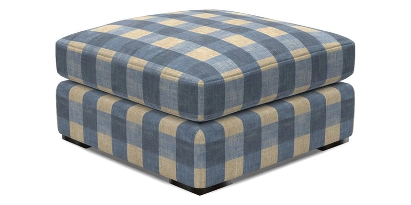 Stockbridge Combi Footstool in Two Tone Plain Biscuit