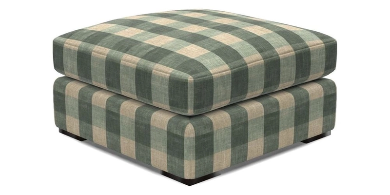 Stockbridge Combi Footstool in Two Tone Plain Biscuit