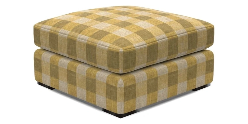 Stockbridge Combi Footstool in Two Tone Plain Biscuit