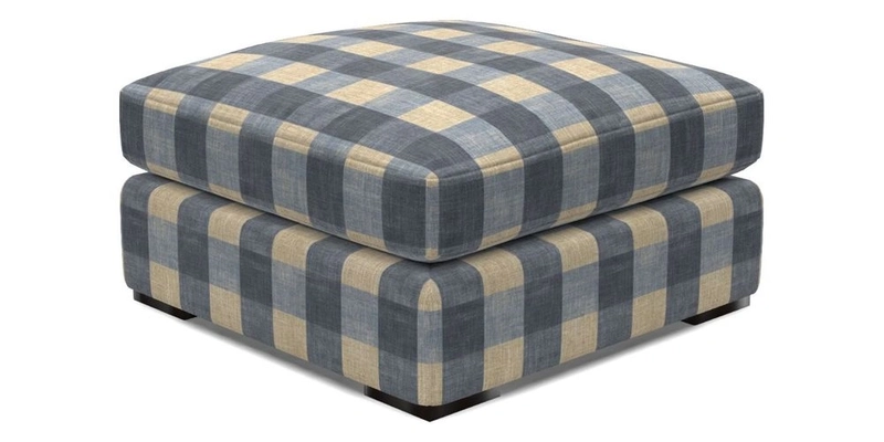 Stockbridge Combi Footstool in Two Tone Plain Biscuit
