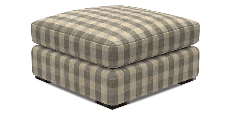 Stockbridge Combi Footstool in Two Tone Plain Biscuit