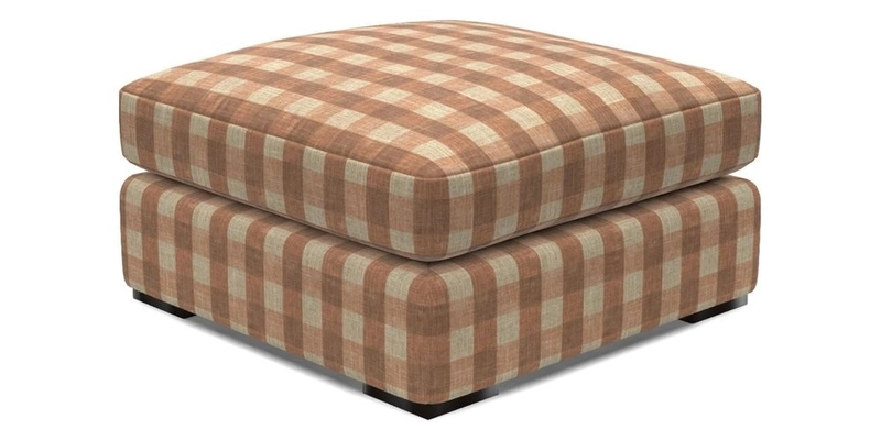 Stockbridge Combi Footstool in Two Tone Plain Biscuit