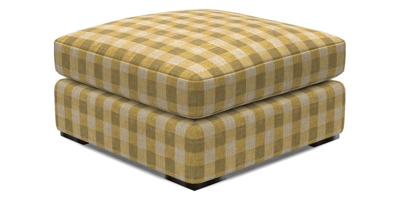 Stockbridge Combi Footstool in Two Tone Plain Biscuit