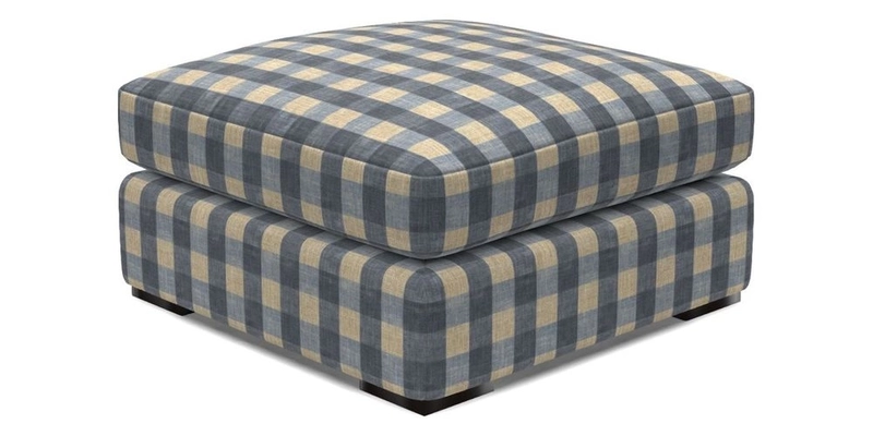 Stockbridge Combi Footstool in Two Tone Plain Biscuit