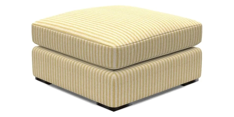 Stockbridge Combi Footstool in Two Tone Plain Biscuit