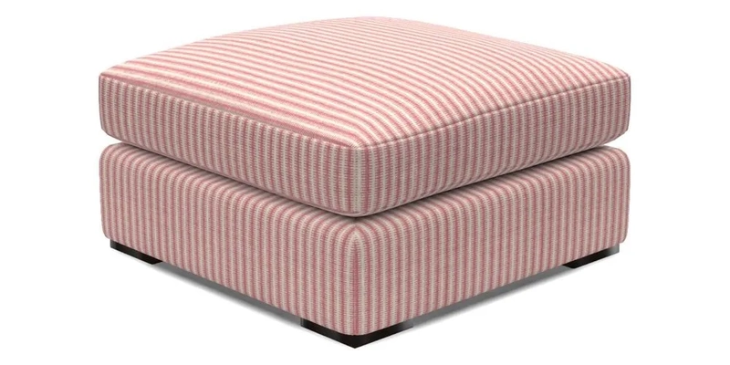Stockbridge Combi Footstool in Two Tone Plain Biscuit