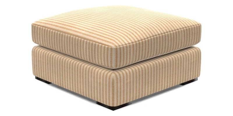Stockbridge Combi Footstool in Two Tone Plain Biscuit