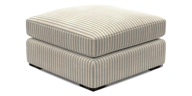 Stockbridge Combi Footstool in Two Tone Plain Biscuit