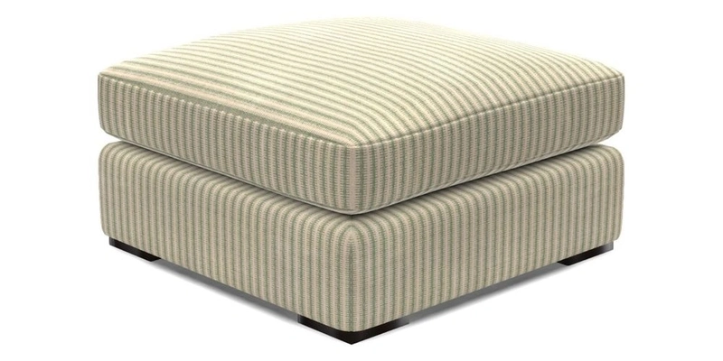 Stockbridge Combi Footstool in Two Tone Plain Biscuit