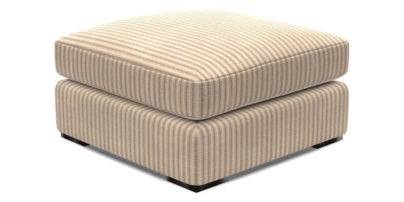 Stockbridge Combi Footstool in Two Tone Plain Biscuit