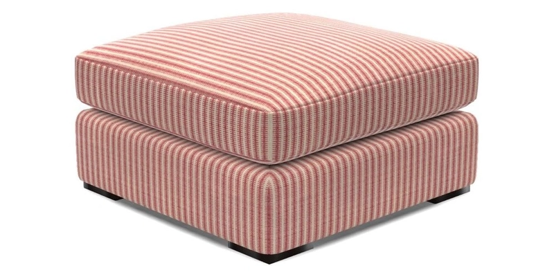 Stockbridge Combi Footstool in Two Tone Plain Biscuit