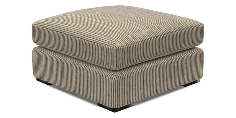 Stockbridge Combi Footstool in Two Tone Plain Biscuit