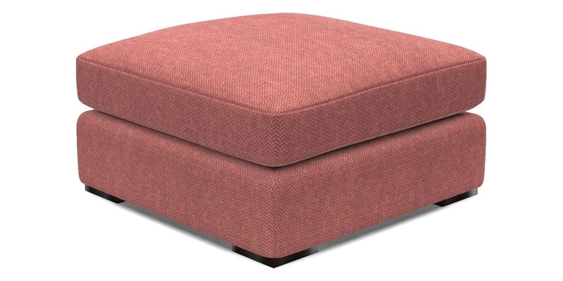 Stockbridge Combi Footstool in Two Tone Plain Biscuit