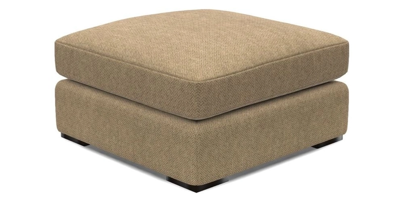 Stockbridge Combi Footstool in Two Tone Plain Biscuit