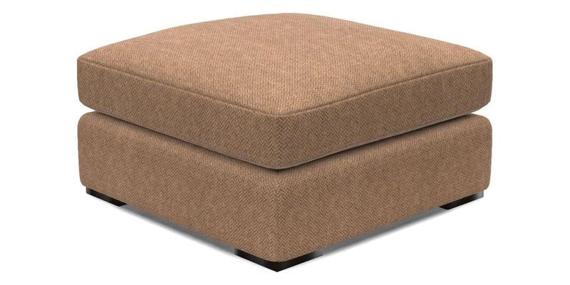 Stockbridge Combi Footstool in Two Tone Plain Biscuit