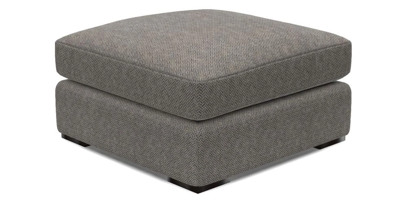 Stockbridge Combi Footstool in Two Tone Plain Biscuit