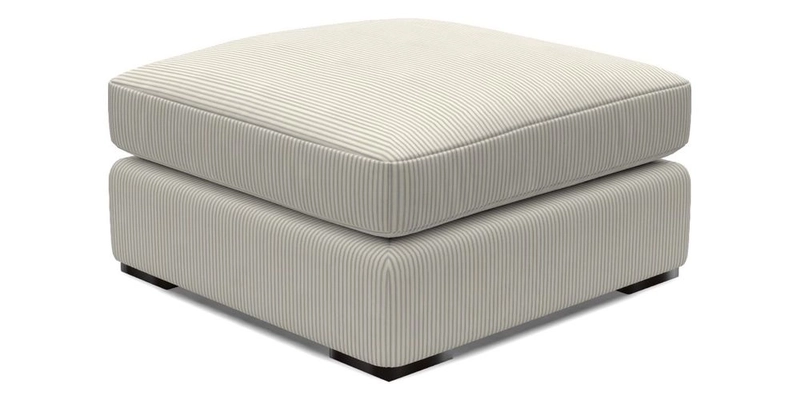 Stockbridge Combi Footstool in Two Tone Plain Biscuit