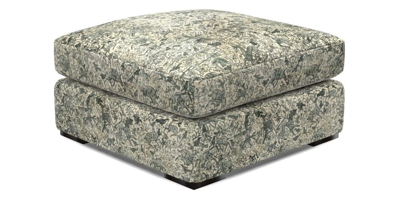 Stockbridge Combi Footstool in Two Tone Plain Biscuit