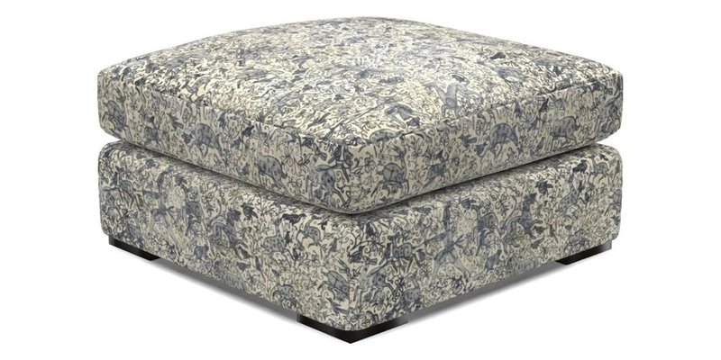 Stockbridge Combi Footstool in Two Tone Plain Biscuit