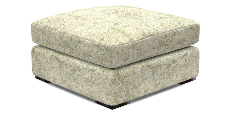 Stockbridge Combi Footstool in Two Tone Plain Biscuit