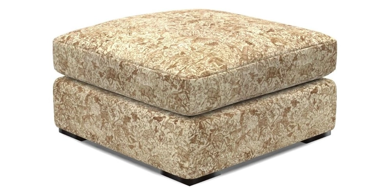 Stockbridge Combi Footstool in Two Tone Plain Biscuit