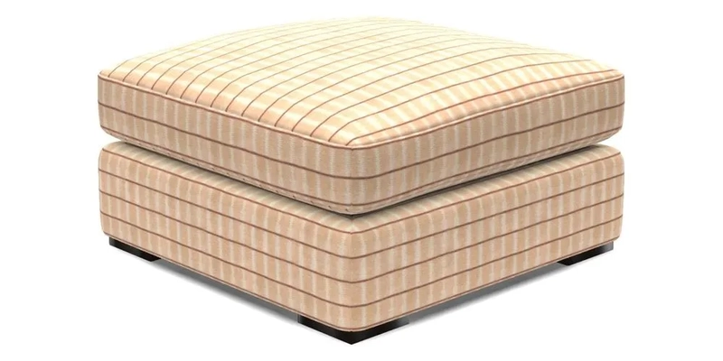 Stockbridge Combi Footstool in Two Tone Plain Biscuit