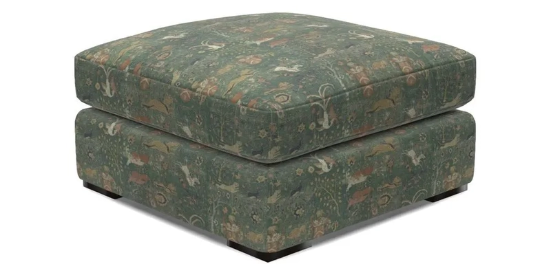 Stockbridge Combi Footstool in Two Tone Plain Biscuit
