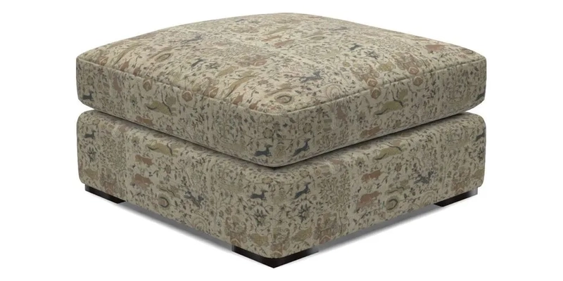 Stockbridge Combi Footstool in Two Tone Plain Biscuit